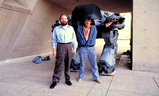 Illustration for article titled Behind-the-scenes RoboCop photos show off the goofier side of dystopian Detroit